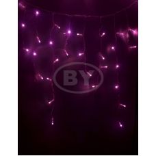 Светодиодная бахрома "Айсикл прозрачный" Light-neon 4.8*0.6 м розовый