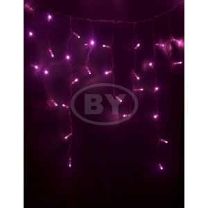 Светодиодная бахрома "Айсикл прозрачный" Light-neon 4.8*0.6 м розовый