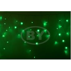 Светодиодная бахрома "Айсикл прозрачный" Light-neon 4.8*0.6 м зеленый