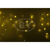 Светодиодная бахрома "Айсикл прозрачный" Light-neon 4.8*0.6 м желтый