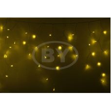 Светодиодная бахрома "Айсикл прозрачный" Light-neon 4.8*0.6 м желтый