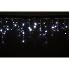 Светодиодная бахрома Winner Light белый 3*06 м черный каучук