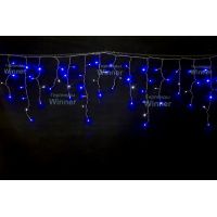 Светодиодная бахрома Winner Light синий 3*06 м черный каучук