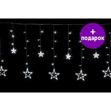 Светодиодная бахрома-звезда Winner Light 2.5*0.95 м белый