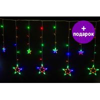 Светодиодная бахрома-звезда Winner Light 2.5*0.95 м мульти