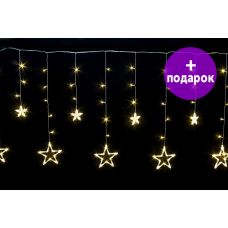 Светодиодная бахрома-звезда Winner Light 2.5*0.95 м тепло-белый