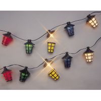 Светодиодная гирлянда Light-neon "Фонарики" мультиколор, черный каучук