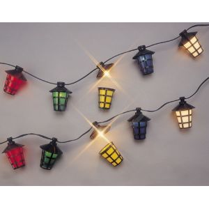 Светодиодная гирлянда Light-neon "Фонарики" мультиколор, черный каучук..