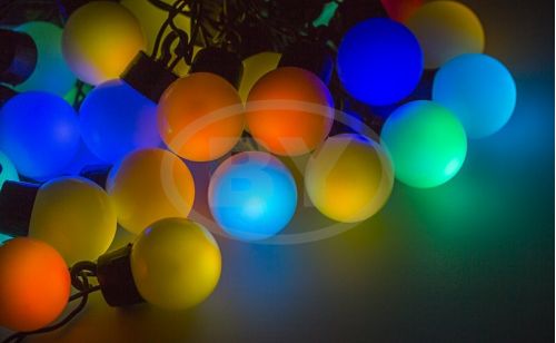 Светодиодная гирлянда "LED шарики" RGB 10 м Ø 30 мм