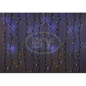 Светодиодная занавес Light-neon 2*1.5 м мерцание желтый, белый ПВХ