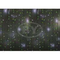 Светодиодная занавес Light-neon 2*3 м мерцание зелёный, белый ПВХ
