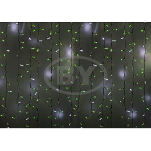 Светодиодная занавес Light-neon 2*3 м мерцание зелёный, белый ПВХ