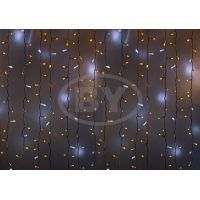 Светодиодная занавес Light-neon 2*3 м мерцание желтый, белый ПВХ