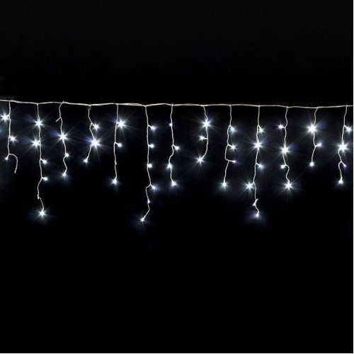 Светодиодная бахрома IQ LED  фиксинг 200 (50×4), 230V без контр. белый/белый провод