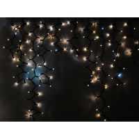 Светодиодная бахрома IQ LED Flash, 4.8M, 240V белый теплый на черном проводе