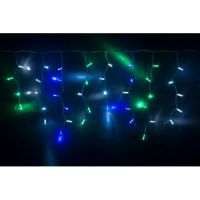 Светодиодная бахрома IQ LED Flash, 4.8M, 240V Flash хол. белый, мульти/белый провод