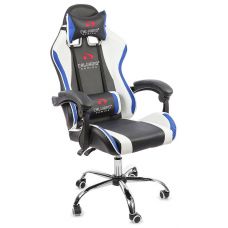 Вибромассажное кресло Calviano ASTI ULTIMATO black/white/blue
