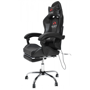 Вибромассажное кресло Calviano ASTI ULTIMATO black/white/green