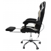 Вибромассажное кресло Calviano AVANTI ULTIMATO black/white/black с подножкой
