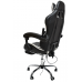 Вибромассажное кресло Calviano AVANTI ULTIMATO black/white/black с подножкой