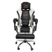 Вибромассажное кресло Calviano AVANTI ULTIMATO black/white/black с подножкой