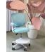 Вибромассажное кресло Calviano Comfy голубое с подножкой