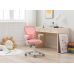 Вибромассажное кресло Calviano Comfy розовое с подножкой