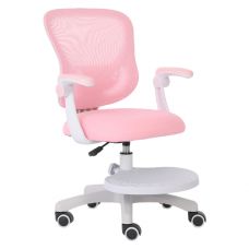 Вибромассажное кресло Calviano Comfy розовое с подножкой