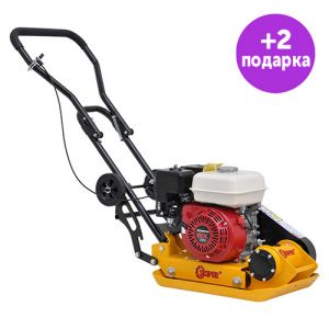 Виброплита Skiper С60 (HONDA GX160 рез. коврик, колеса)